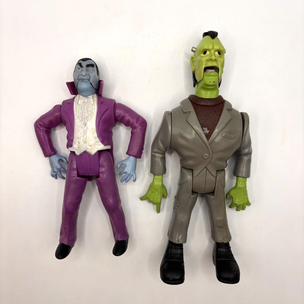 Vintage 1989 The Real Ghostbusters Frankenstein Monster & Dracula Action Figures